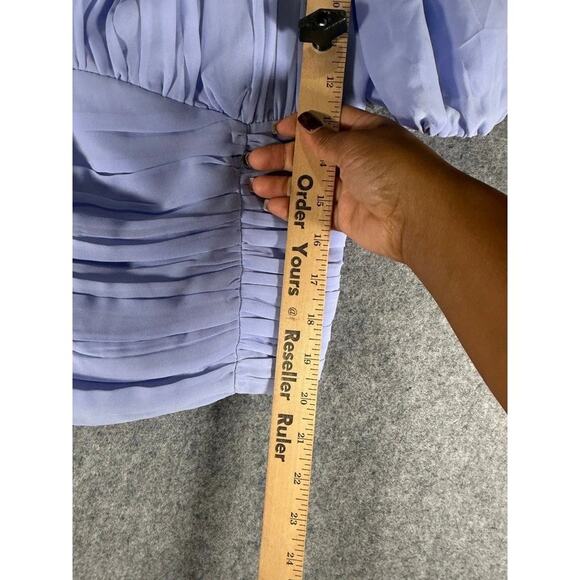 Abercrombie & Fitch Ruched Puff Sleeve Sweetheart Top - M - Picture 8 of 8